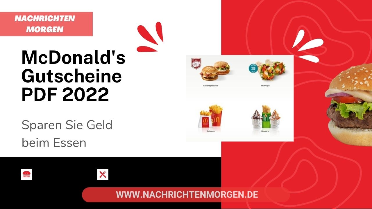 McDonald's Gutscheine PDF 2022