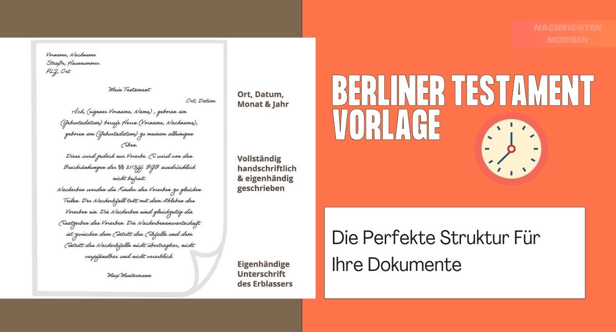 Berliner Testament Vorlage