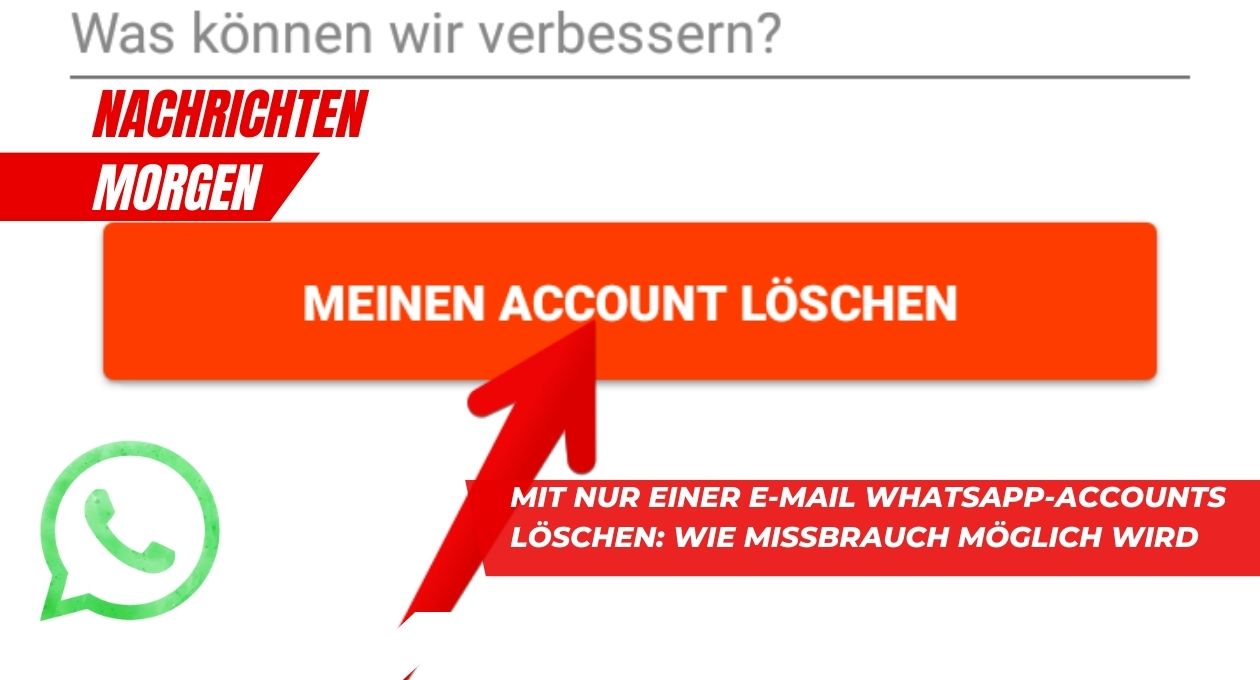 Mit nur einer E-Mail WhatsApp-Accounts löschen