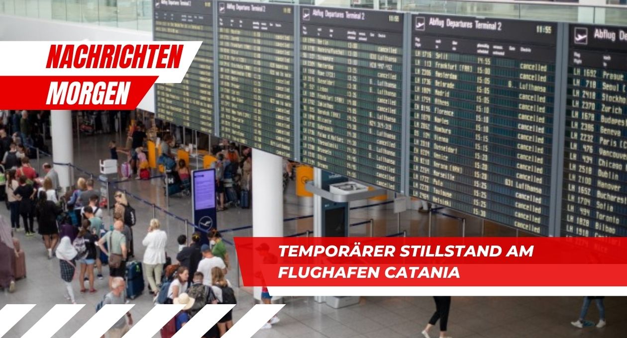 Temporärer Stillstand am Flughafen Catania