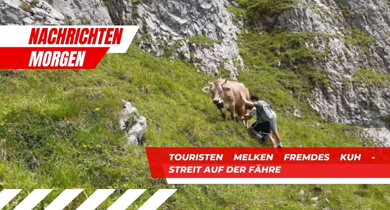 Touristen Melken Fremdes Kuh