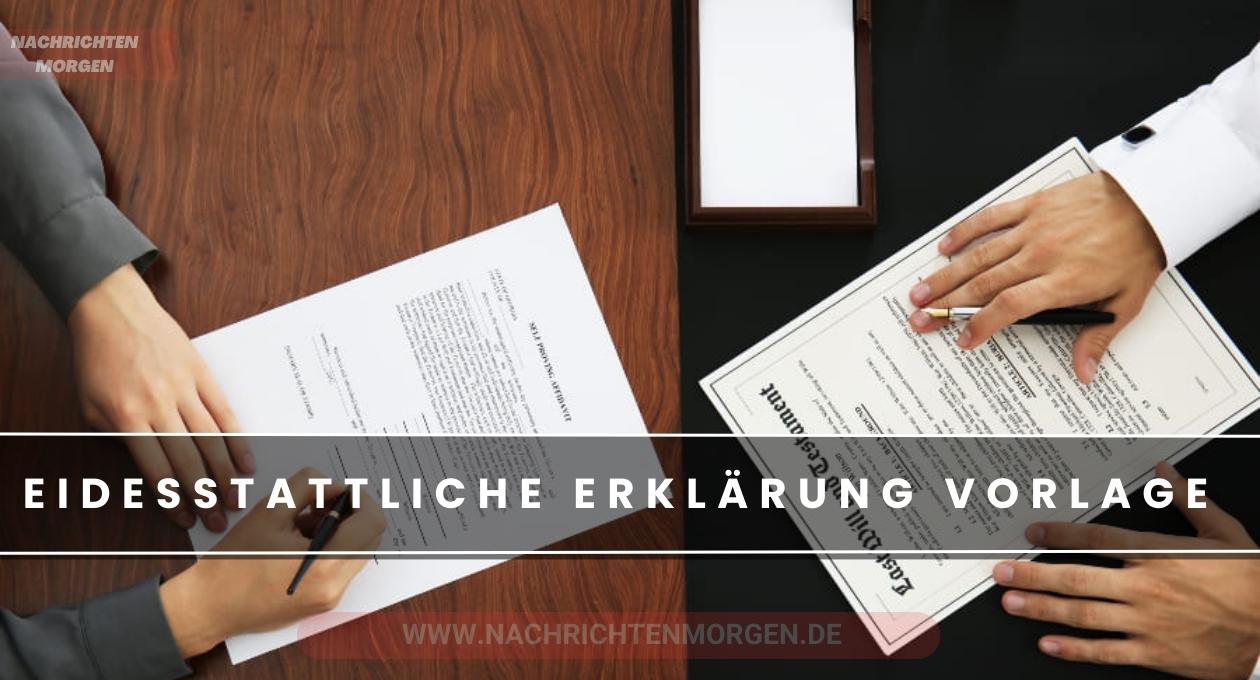 eidesstattliche erklärung vorlage