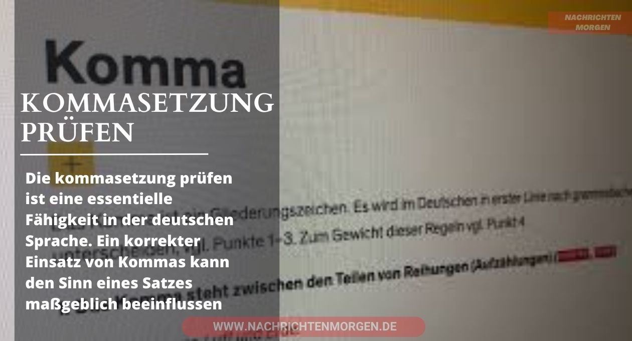 kommasetzung prüfen