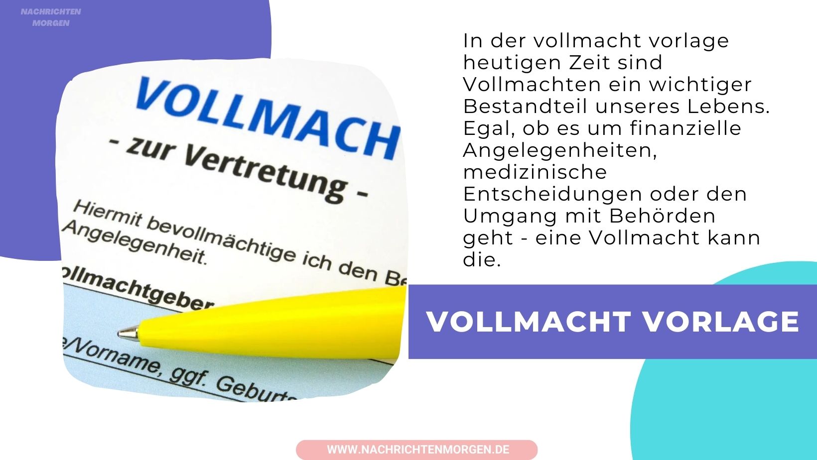 vollmacht vorlage