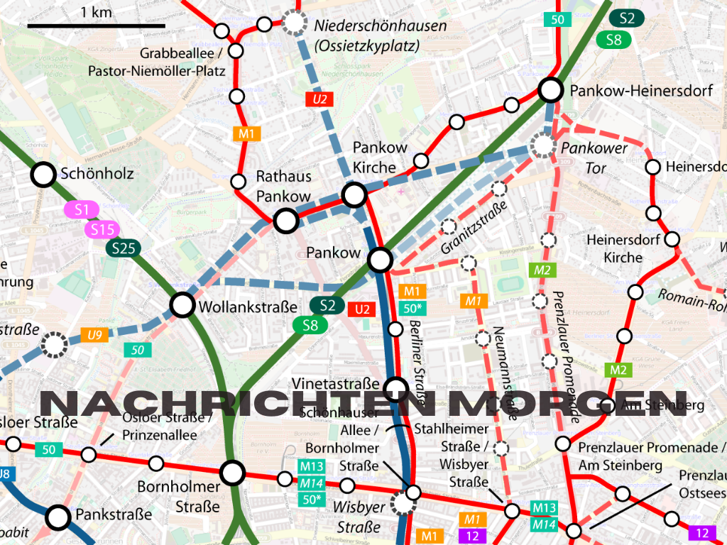 Berlin Metro-Linie Das BVG-Liniennetz von U-Bahn und S-Bahn im Überblick Berlin