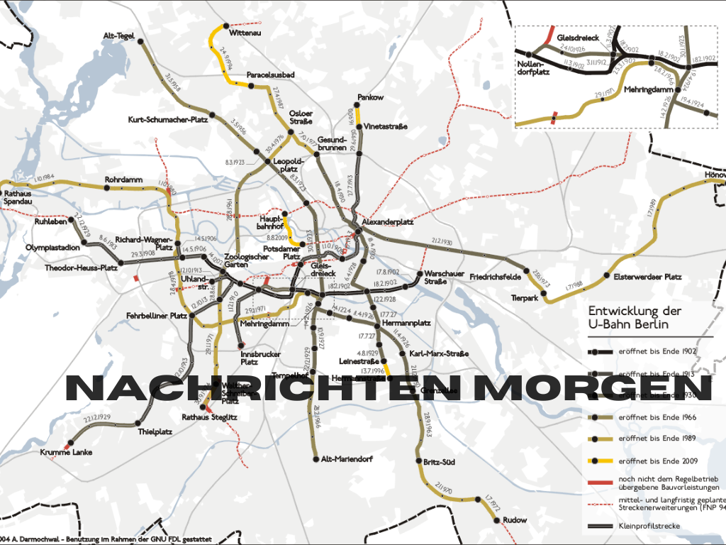 Plano de Metro Berlin Geschichte, Linien und wichtige Stationen im Detail (1)